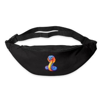 Cobra Colorful Kawaii Cartoon Character Clipart - Bum bag - black - Front