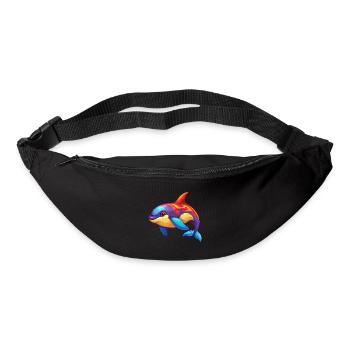 Orca Bunte Kawaii Cartoon Figur Clipart - Gürteltasche - Schwarz - Vorne