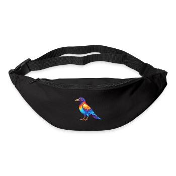 Magpie Colorful Kawaii Cartoon Character Clipart - Bum bag - black - Front