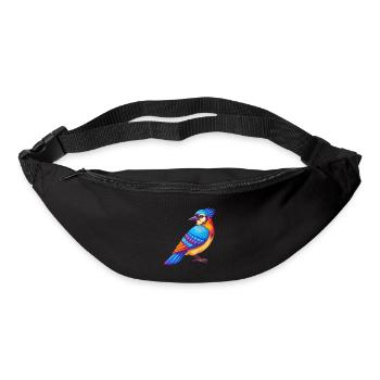 Blue Jay Colorful Kawaii Cartoon Character Bird - Bum bag - black - Front