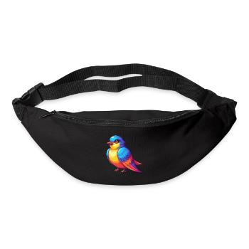 Schwalbe Bunte Kawaii Cartoon Figur Vogel - Gürteltasche - Schwarz - Vorne