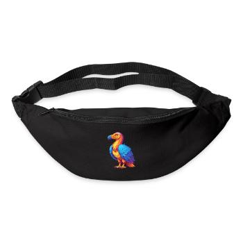 Geier Bunt Kawaii Cartoon Figur Vogel - Gürteltasche - Schwarz - Vorne