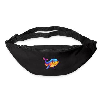 Blue Whale Colorful Kawaii Cartoon Sea Animal - Bum bag - black - Front