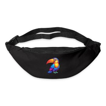 Toucan Colorful Kawaii Cartoon Character Bird - Bum bag - black - Front
