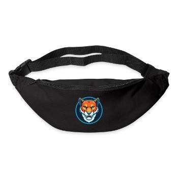Cougar Cute Kawaii Cartoon Clipart Animal Pet Logo - Bum bag - black - Front