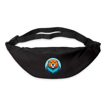 Murmeltier Niedliche Kawaii Cartoon Clipart Tier Haustier Logo - Gürteltasche - Schwarz - Vorne
