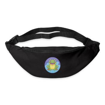 Frog Cute Kawaii Cartoon Clipart Animal Pet - Bum bag - black - Front