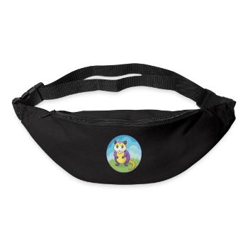 Opossum mignon Kawaii dessin animé Clipart Animal de compagnie - Sac banane - noir - Devant