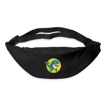 Blue whale Cute Kawaii Cartoon Clipart Pet Animal - Bum bag - black - Front
