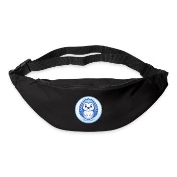 Igel Blau Kawaii Cartoon Figur Clipart Haustier - Gürteltasche - Schwarz - Vorne
