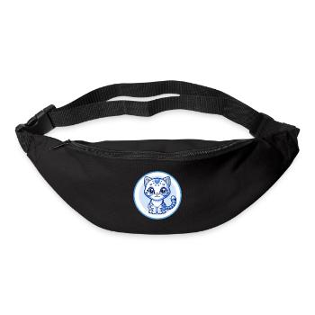 Ocelot Blue Kawaii Cartoon Character Clipart Pet - Bum bag - black - Front