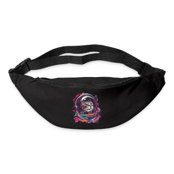 Katze mit Astronautenhelm Weltall Graffiti - Gürteltasche - Schwarz - Vorne