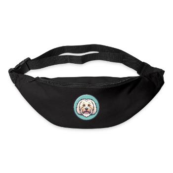 Coton De Tulear Chien Race Dessin animé Kawaii Clipart - Sac banane - noir - Devant
