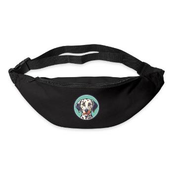 Dalmatiner Hund Rasse Cartoon Kawaii Clipart Tier - Gürteltasche - Schwarz - Vorne