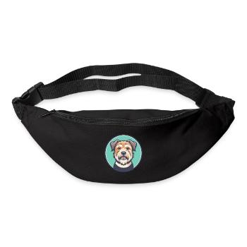 Glen Of Imaal Terrier Hunderasse Karikatur Kawaii Haustier - Gürteltasche - Schwarz - Vorne
