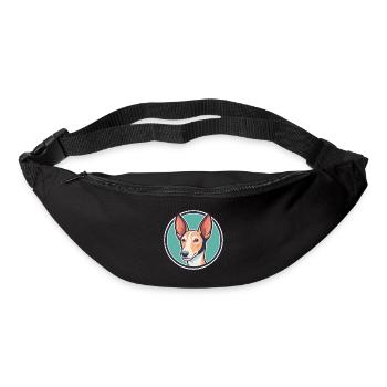 Ibizan Hound Dog Breed Cartoon Kawaii Clipart Pet - Bum bag - black - Front