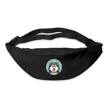 Rize Koyun Chien Race Dessin animé Kawaii Clipart Animal - Sac banane - noir - Devant
