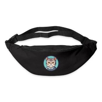 Scottish Shorthair Cat Breed Cartoon Kawaii Animal - Bum bag - black - Front