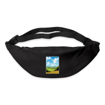 Kent Downs Aonb Travel Poster Souvenir Paint WPA - Bum bag - black - Front