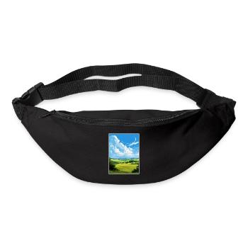 Surrey Hills Aonb Travel Poster Souvenir Paint WPA - Bum bag - black - Front