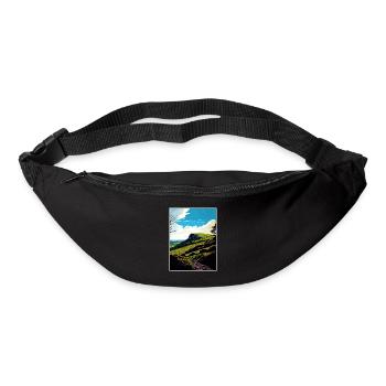 Mendip Hills Anob Travel Poster Souvenir Paint WPA - Bum bag - black - Front
