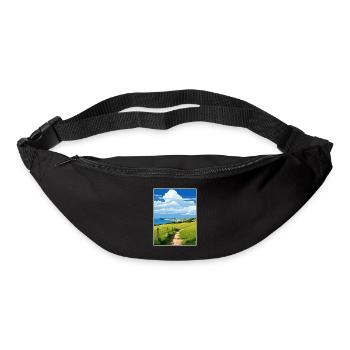 Île de Wight Aonb Voyage Affiche Peinture Souvenir WP - Sac banane - noir - Devant