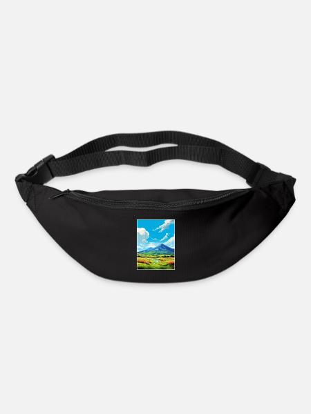 Mourne Mountains Aonb Travel Poster Souvenir WPA - Bum bag - black