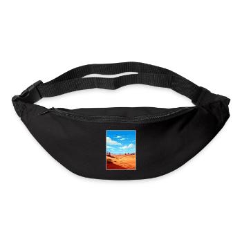 Merzouga Morocco Travel Poster Souvenir Paint WPA - Bum bag - black - Front