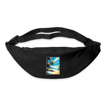 Zanzibar Tanzania Travel Poster Souvenir Paint WPA - Bum bag - black - Front