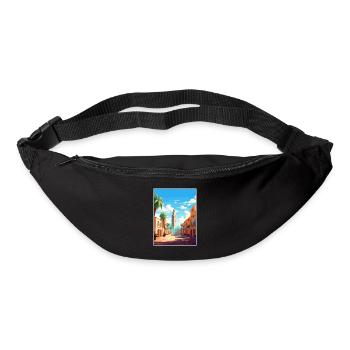 Casablanca Marokko Reiseposter Souvenir Farbe WP - Gürteltasche - Schwarz - Vorne