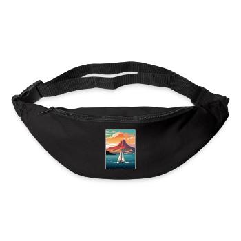Cape Town Afrique du Sud Affiche de voyage Souvenir WPA - Sac banane - noir - Devant