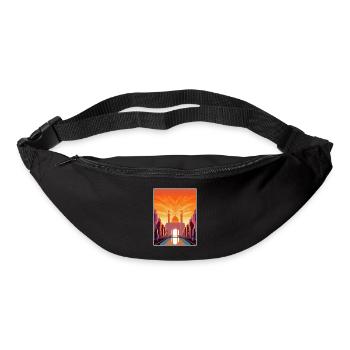 Marrakesh Morocco Travel Poster Souvenir Paint WPA - Bum bag - black - Front