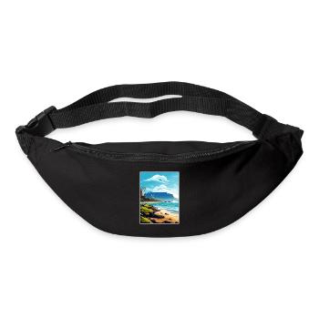 Table Mountain South Africa Travel Poster Souvenir - Bum bag - black - Front