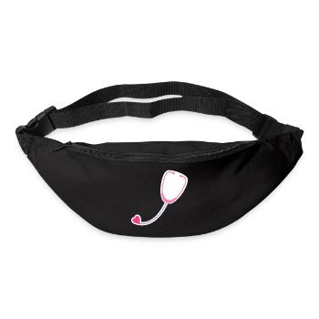 Coloured stethoscope - Bum bag - black - Front