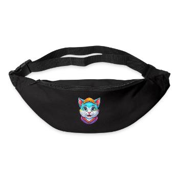 Bambino Katze Rasse Cartoon Kawaii Tier Haustier - Gürteltasche - Schwarz - Vorne