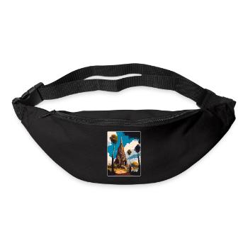 Ayutthaya Thailand Travel Poster Souvenir Painting - Bum bag - black - Front