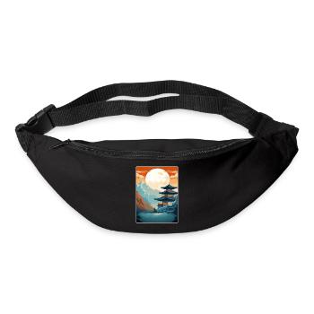 Séoul Corée du Sud Affiche de voyage Peinture Souvenir WPA - Sac banane - noir - Devant