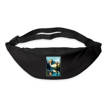 North Cascades National Park Travel Poster Card - Bum bag - black - Front