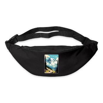 Mount Rainier Nationalpark Reiseposter Souvenir - Gürteltasche - Schwarz - Vorne