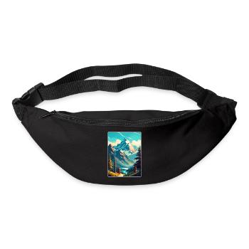 Alpes bavaroises Allemagne Affiche de voyage Souvenir WPA - Sac banane - noir - Devant