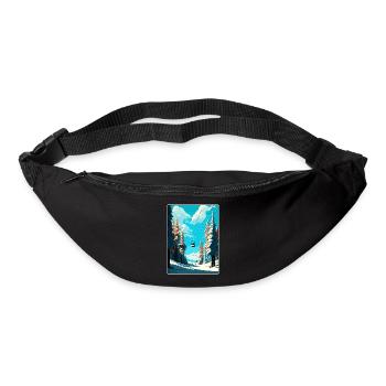 Méribel Ski Ski Voyage Affiche Peinture Souvenir WP - Sac banane - noir - Devant