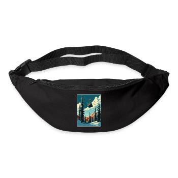 Snowbird Ski Skiing Vintage Travel Poster Souvenir - Bum bag - black - Front