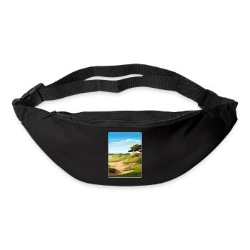 Affiche de voyage du parcours de golf Torrey Pines - Sac banane - noir - Devant