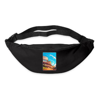 Rome Italy Travel Poster Souvenir Postcard Paint - Bum bag - black - Front