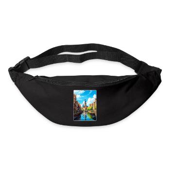 Amsterdam Netherlands Travel Poster Souvenir WPA - Bum bag - black - Front