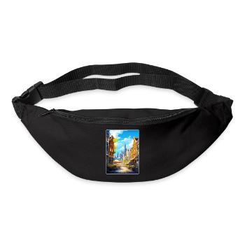 Amsterdam Netherlands Travel Poster Souvenir WPA - Bum bag - black - Front