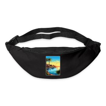 French Riviera France Travel Poster Souvenir WPA - Bum bag - black - Front