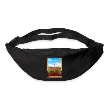 Siena Italien Reise Poster Souvenir Postkarte Farbe - Gürteltasche - Schwarz - Vorne