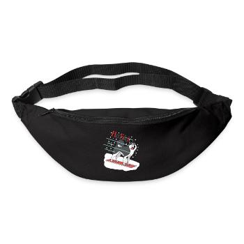 HUSKI (ski, chien, montagne) - Sac banane - noir - Devant