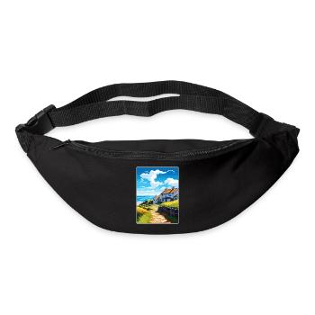 Gorran Haven Angleterre Affiche de voyage Souvenir WPA - Sac banane - noir - Devant